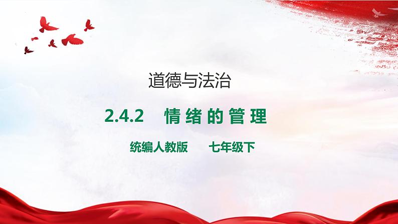 2.4.2  《情绪的管理》课件第1页