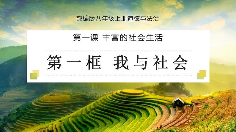 2023-2024学年八年级道德与法治上册 1.1 我与社会  课件第1页