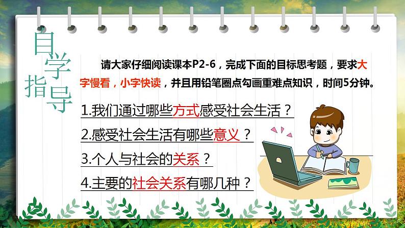 2023-2024学年八年级道德与法治上册 1.1 我与社会  课件第2页