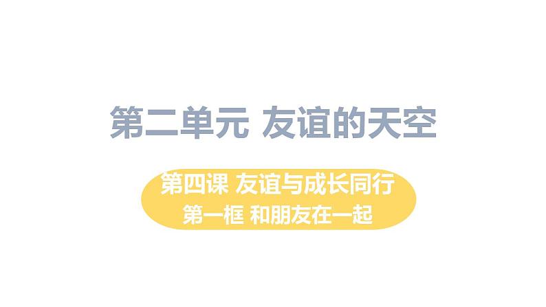 初中道德与法治部编版七年级上册第4课第一框 和朋友在一起教学课件（2023秋）第1页