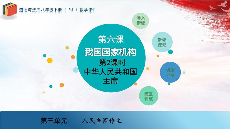 人教版道德与法治八下6.2《中华人民共和国主席》课件第1页