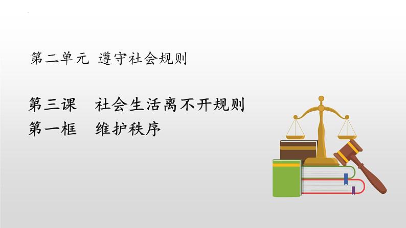 3.1 维护秩序 课件 2023-2024学年部编版道德与法治八年级上册01