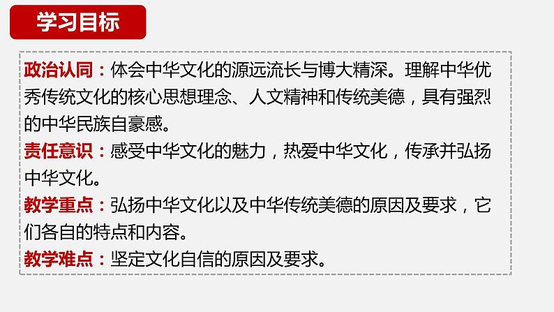 部编版2023-2024学年九年级道德与法治上册 5.1 延续文化血脉  课件第3页