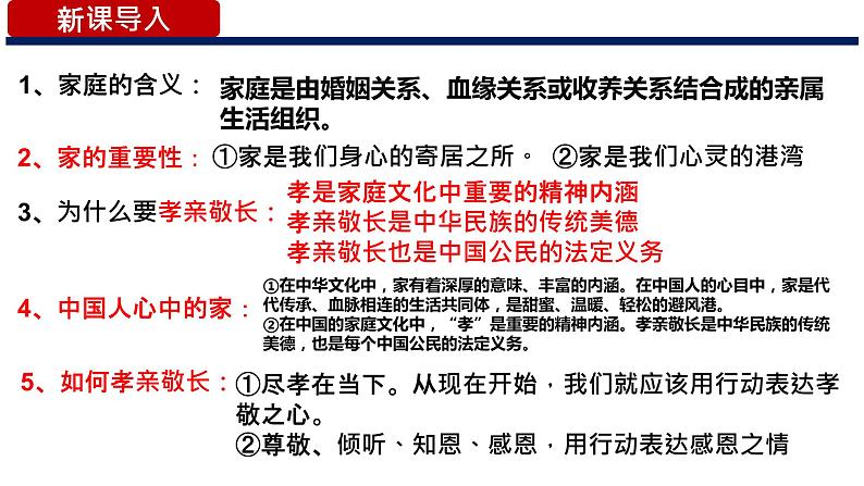 部编版2023-2024学年七年级道德与法治上册7.2爱在家人间 课件02