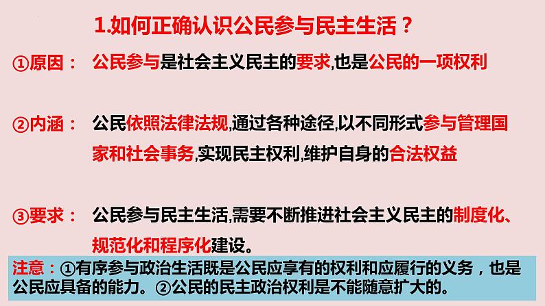 3.2 参与民主生活 课件-部编版2023-2024学年道德与法治九年级上册05