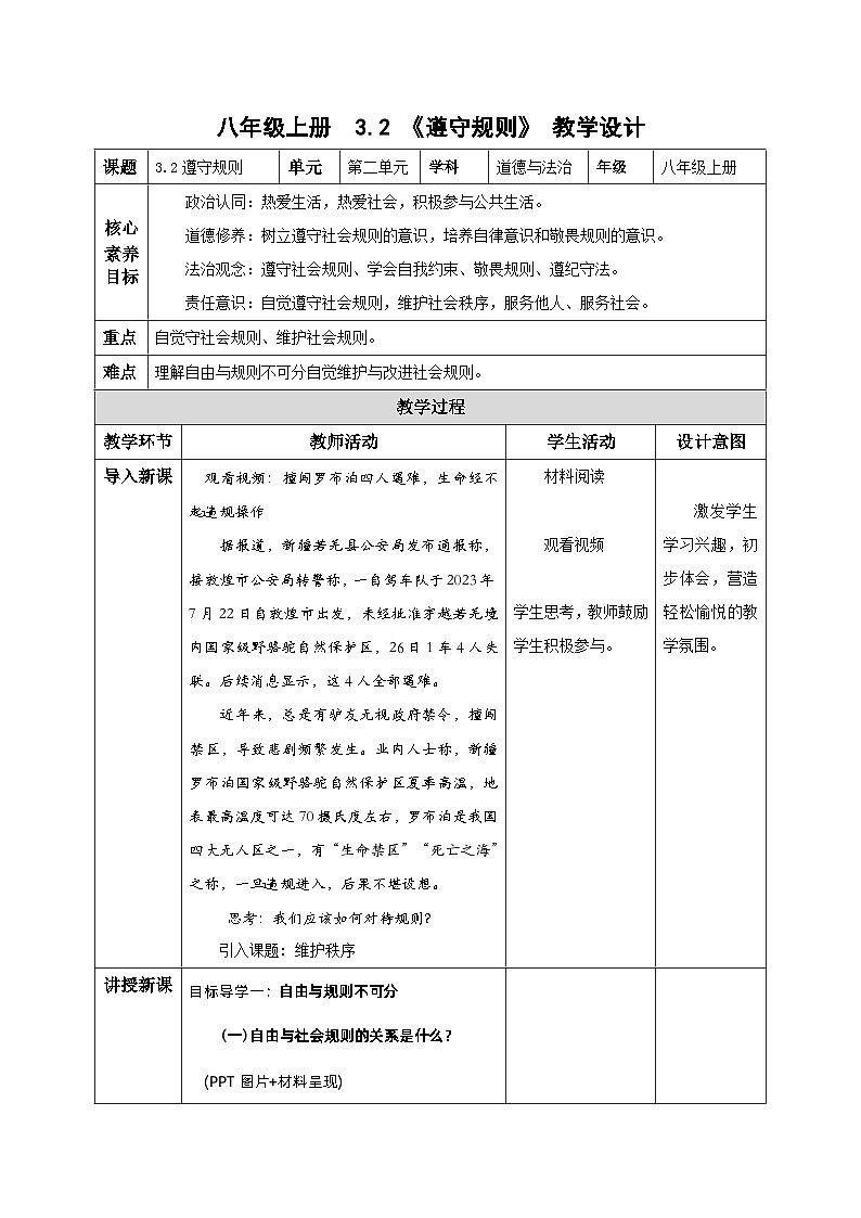 3.2遵守规则（教学课件）八年级道德与法治上册同步备课系列（部编版）01
