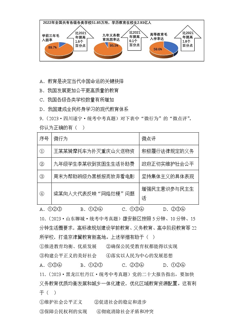 （14）崇尚法治精神——2023年中考道德与法治真题专项汇编第3页