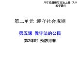 部编版八年级道德与法治上册--第五课 第2课时　预防犯罪（精品课件）