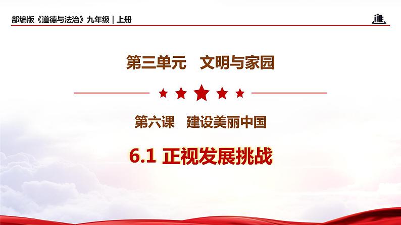 6.1+正视发展挑战（教学课件+教案素材)-2023年秋九年级上册《道德与法治》优质教学课件+教学设计（部编版）01