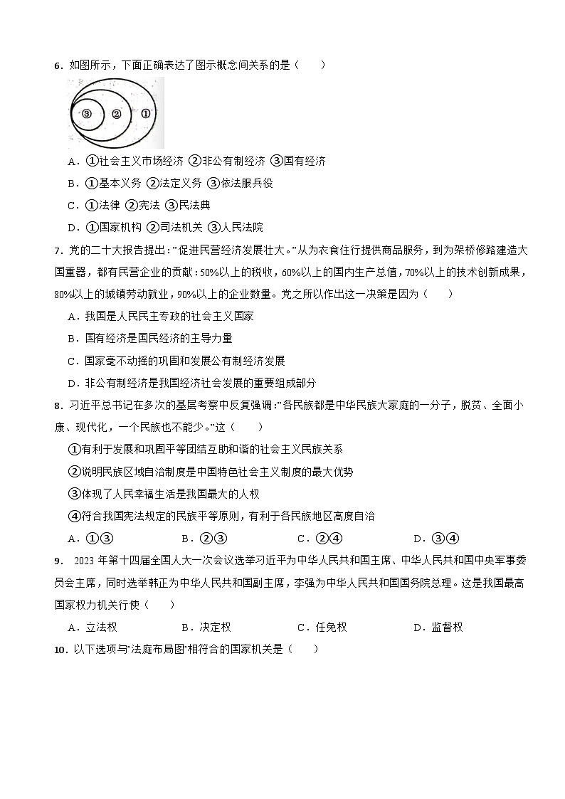 山东省菏泽市东明县2022-2023学年八年级下学期期末道德与法治试题第2页