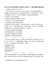 2022-2023学年山东省济宁市微山县七年级（下）期末道德与法治试卷（含解析）