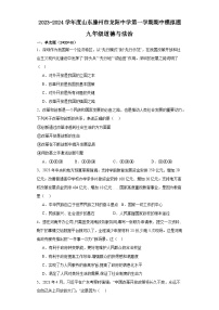 山东省滕州市龙阳中学2023-2024学年九年级上学期期中模拟道德与法治试题