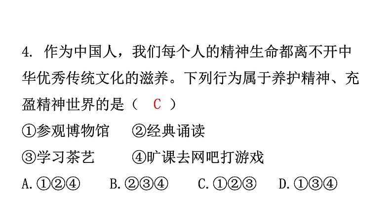 中考道德与法治复习题型专项直选式课件第6页