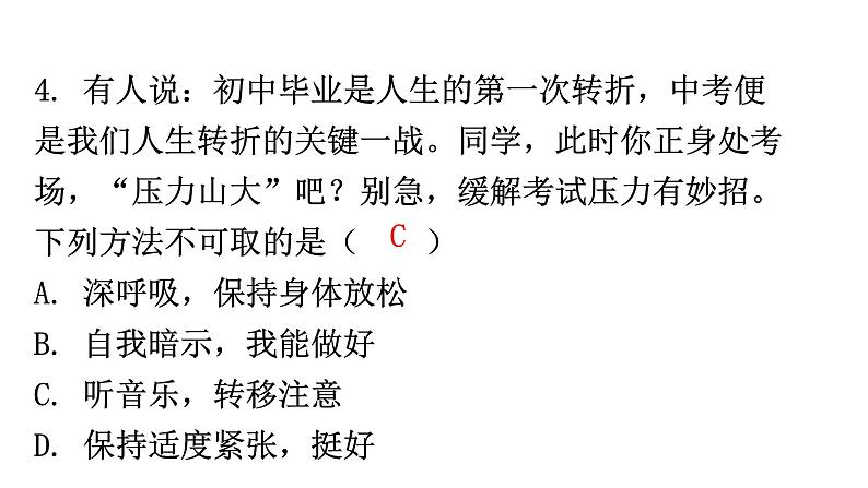 中考道德与法治复习综合训练一课件第5页