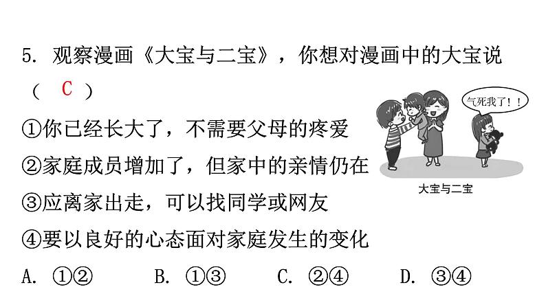 中考道德与法治复习综合训练一课件第6页