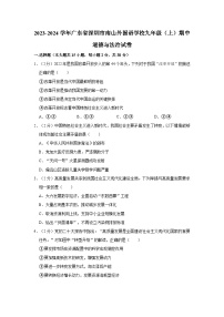 广东省深圳市南山外国语学校2023-2024学年九年级上学期期中道德与法治试卷