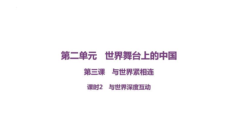 3.2+与世界深度互动+课件-2022-2023学年部编版道德与法治九年级下册01