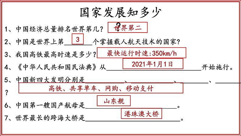 10.1 关心国家发展 课件 -2023-2024学年八年级道德与法治上册06