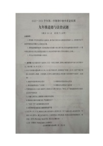 山东省德州市禹城市 2023-2024学年九年级上学期11月期中道德与法治试题