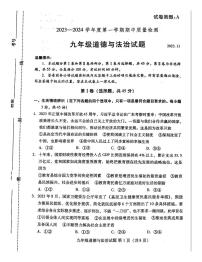 山东省潍坊市2023-2024学年九年级上学期11月期中道德与法治试题