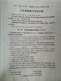 山东省聊城市阳谷县2023-2024学年九年级上学期11月期中道德与法治试题