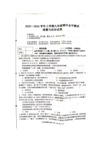 河南省新乡市原阳县2023-2024学年九年级上学期11月期中道德与法治试题