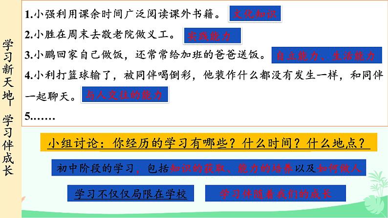 统编版道德与法治七年级上册 2.1 学习伴成长课件07