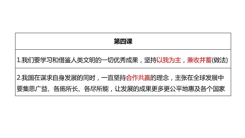 第二单元 世界舞台上的中国 复习课件-2022-2023学年部编版道德与法治九年级下册第5页