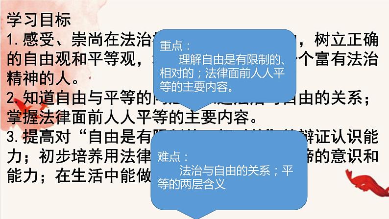 2022-2023学年部编版道德与法治八年级下册 7.1 自由平等的真谛 课件第2页