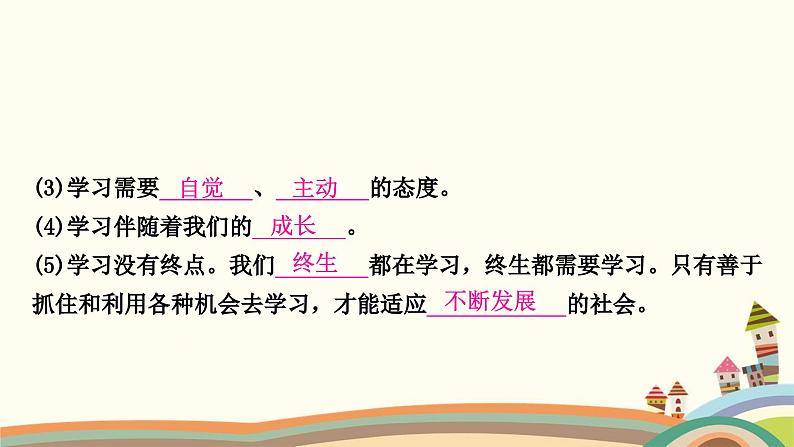 部编版道德与法治七年级上册第二课　学习新天地第一课时　学习伴成长 课件07