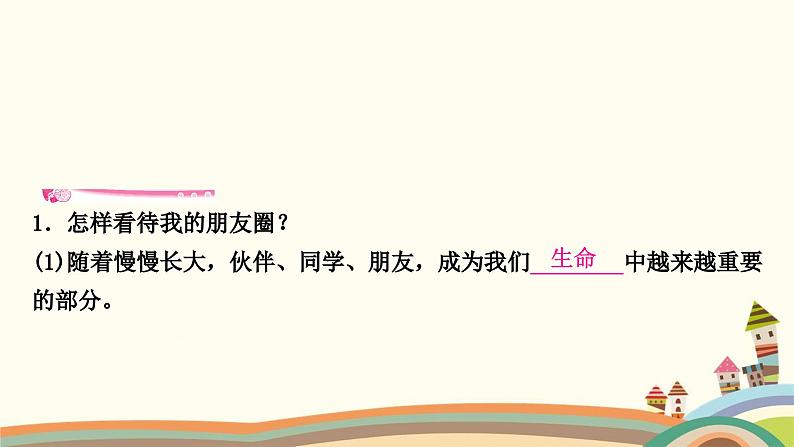 部编版道德与法治七年级上册第四课　友谊与成长同行第一课时　和朋友在一起 课件06