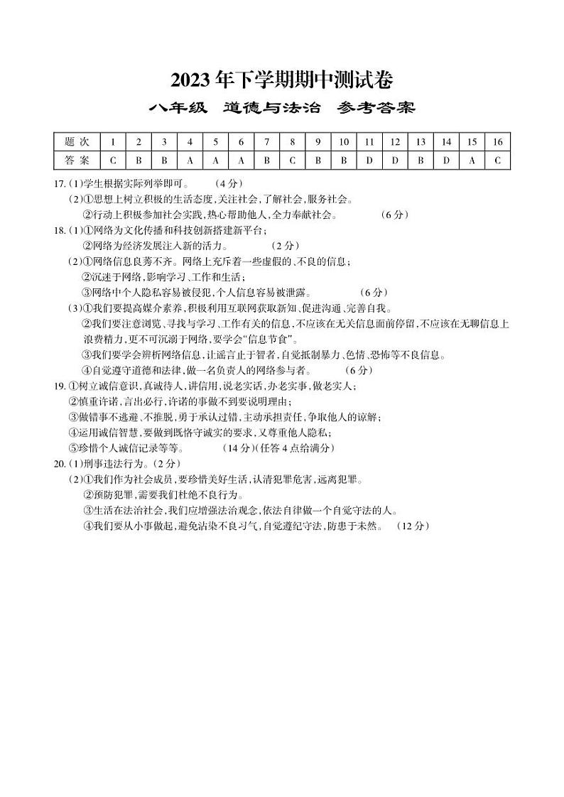 湖南省岳阳市临湘市2023-2024学年八年级上学期期中考试道德与法治试题01