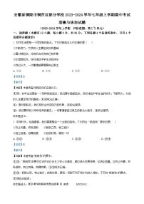 安徽省铜陵市铜官区部分学校2023-2024学年七年级上学期期中考试道德与法治试题（解析版）