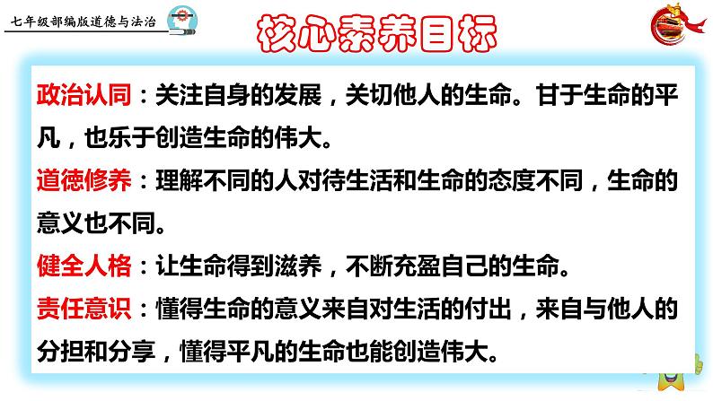 10.2  活出生命的精彩同步课件-2023-2024学年七年级上册道德与法治 （部编版）02