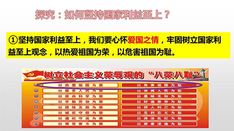 8.2 坚持国家利益至上 同步课件  2023-2024学年八年级道德与法治上册 （部编版）第6页