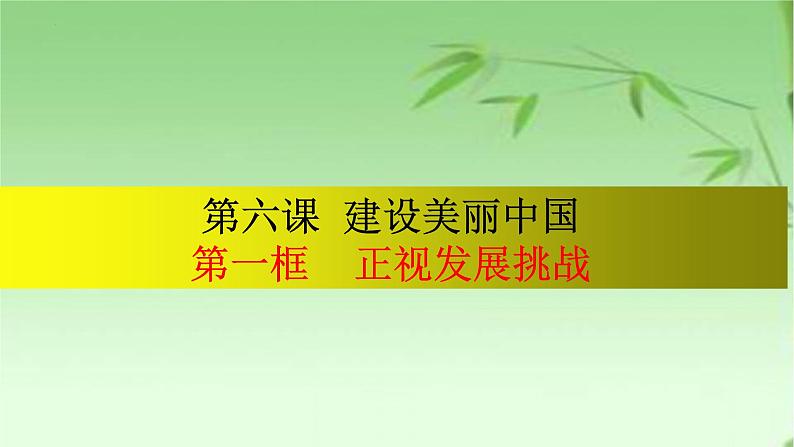 6.1 正视发展挑战（课件）-2023-2024学年九年级道德与法治上学期精品课件+习题（部编版）01