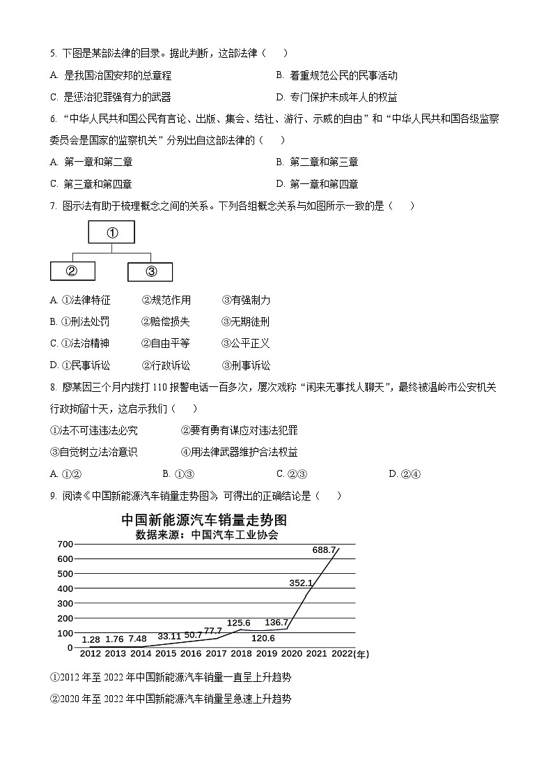 2023年浙江省台州市中考历史与社会.道德与法治真题02
