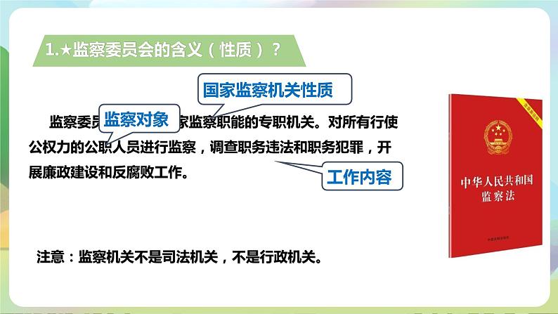 人教部编版道法八年下册 6.4《国家监察机关》课件第4页