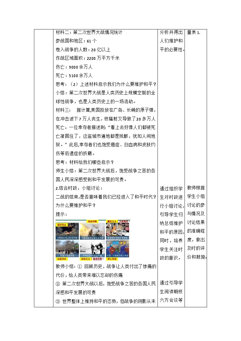 【新课标大单元】部编版九下道法 2.1《 推动和平与发展》 教案第3页