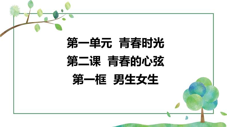 2.1  男生女生（同步课件） 七年级道德与法治下册 （统编版）02