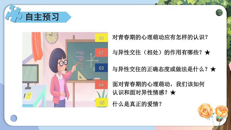 部编版七年级下册道德与法治课件 1.2.2 青春萌动第5页