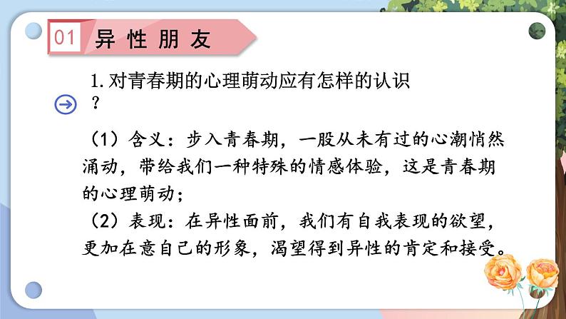 部编版七年级下册道德与法治课件 1.2.2 青春萌动第8页