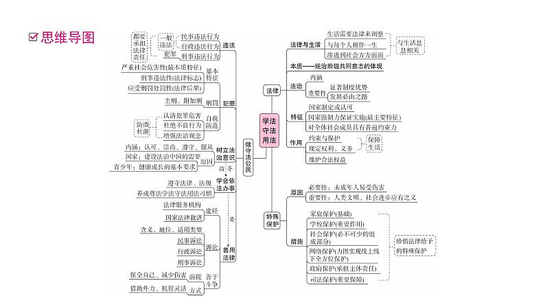 2024年中考道德与法治一轮知识点梳理课件：主题二专题一 学法守法用法03