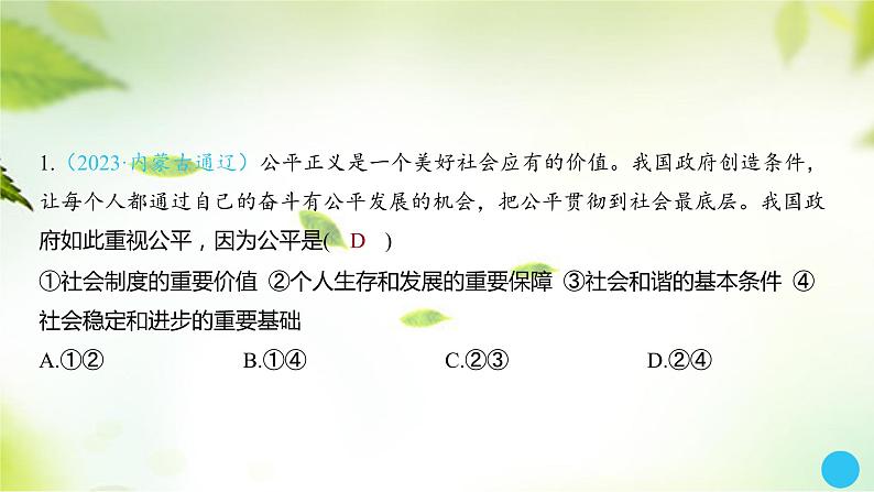 2024年中考道德与法治总复习课件第19讲 维护公平正义第4页