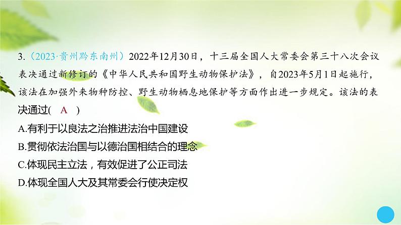 2024年中考道德与法治总复习课件第21讲  建设法治中国第6页