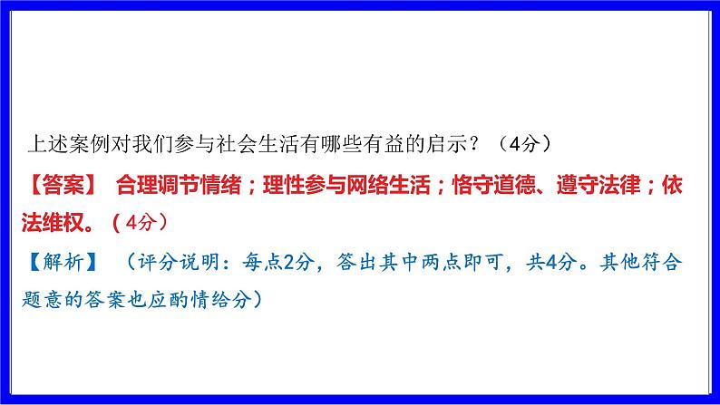 道法中考总复习 第三部分 题型突破 题型二 非选择题 （八）启示、反思类 PPT课件07