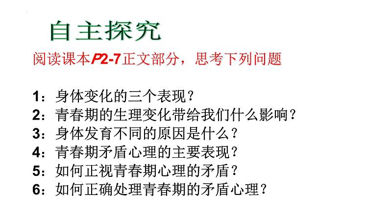 1.1 悄悄变化的我 课件-2023-2024学年统编版道德与法治七年级下册第6页