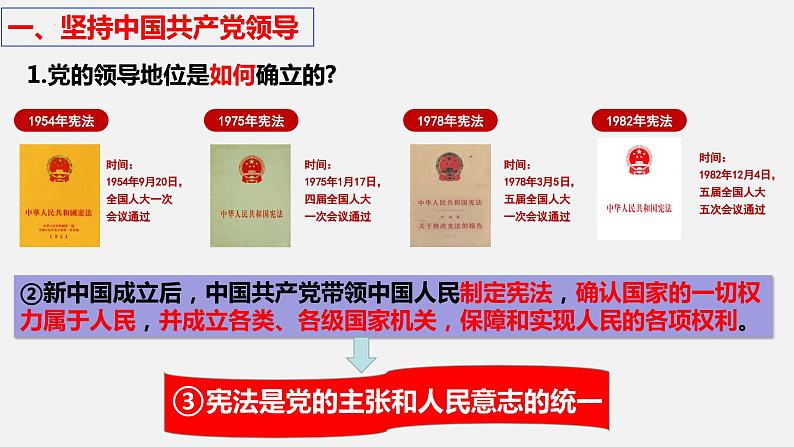 1.1+党的主张和人民意志的统一+课件-2023-2024学年统编版道德与法治八年级下册07