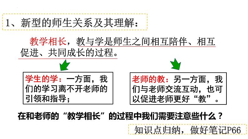 6.2+师生交往+课件-2023-2024学年统编版道德与法治七年级上册06