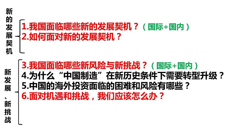 4.1+中国的机遇与挑战+课件-2023-2024学年统编版九年级道德与法治下册 (2)第3页